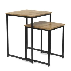 Beistelltisch WERNER 2-teilig braun/schwarz