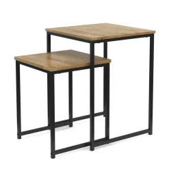 Beistelltisch WERNER 2-teilig braun/schwarz