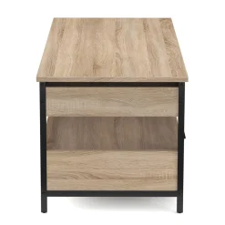 Beistelltisch WOODEDGE mit Stauraum 100 x 50 x 48 - 62 cm braun