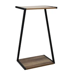 Beistelltisch 29 x 20 x 50 cm schwarz/braun