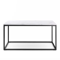 Beistelltisch ZARA 80 x 45 x 40 cm weiss/schwarz