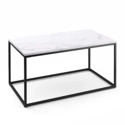 Beistelltisch ZARA 80 x 45 x 40 cm weiss/schwarz