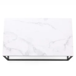 Beistelltisch ZARA 80 x 45 x 40 cm weiss/schwarz