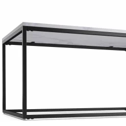 Beistelltisch ZARA 80 x 45 x 40 cm weiss/schwarz
