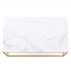 Beistelltisch ZARA 80 x 45 x 40 cm weiss/gold