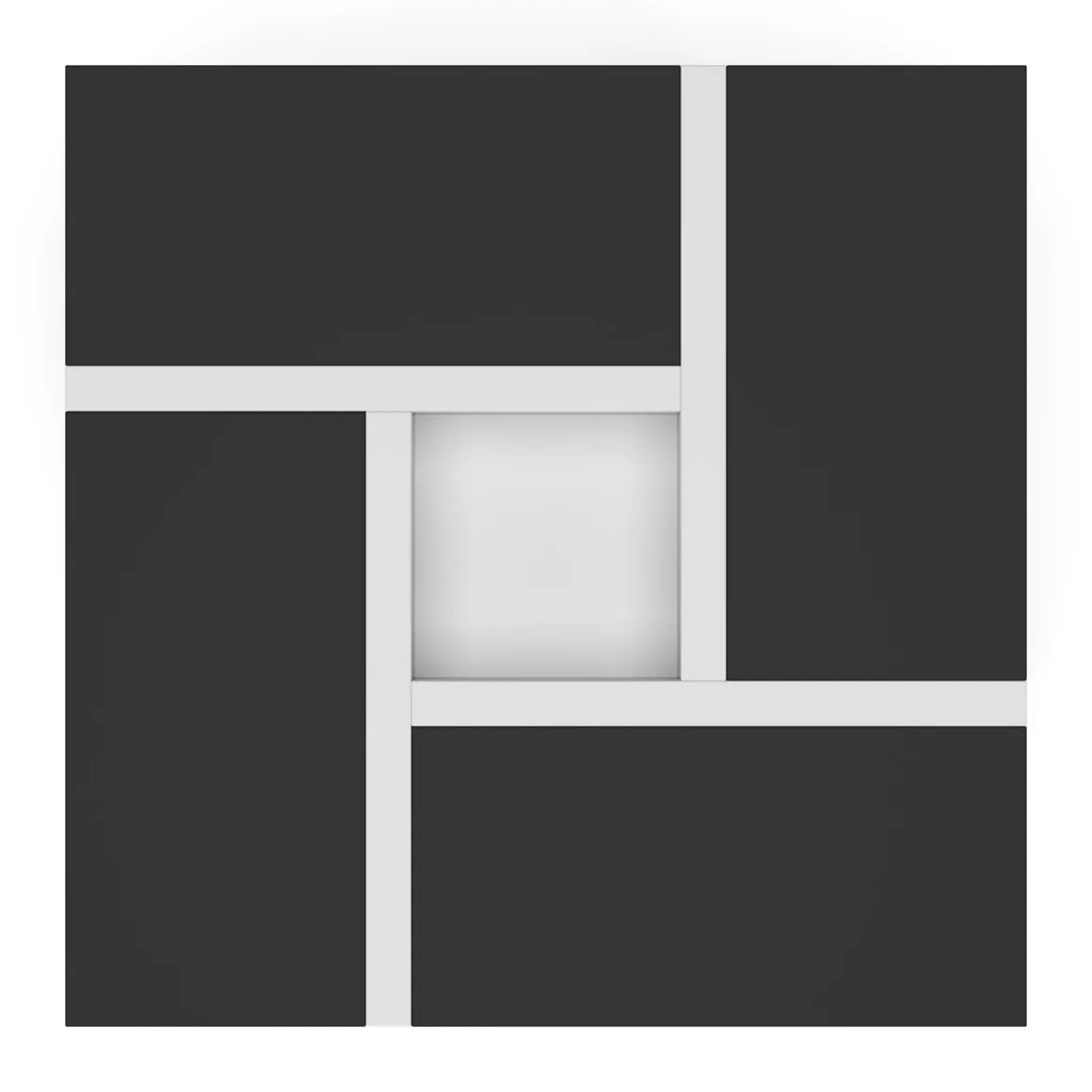 Beistelltisch ZEBRA 80 x 80 x 35 cm schwarz/weiss