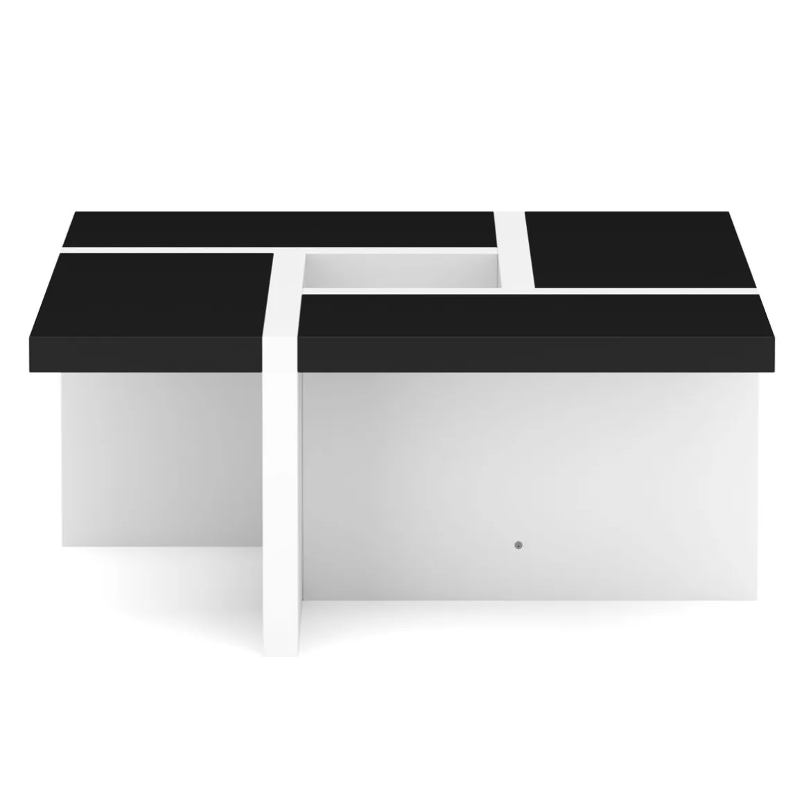 Beistelltisch ZEBRA 80 x 80 x 35 cm schwarz/weiss