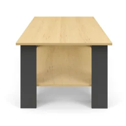Beistelltisch ZUMMER 100 x 60 x 42 cm hellbraun/anthrazit
