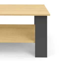 Beistelltisch ZUMMER 100 x 60 x 42 cm hellbraun/anthrazit