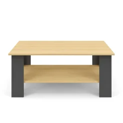 Beistelltisch ZUMMER 100 x 60 x 42 cm hellbraun/anthrazit
