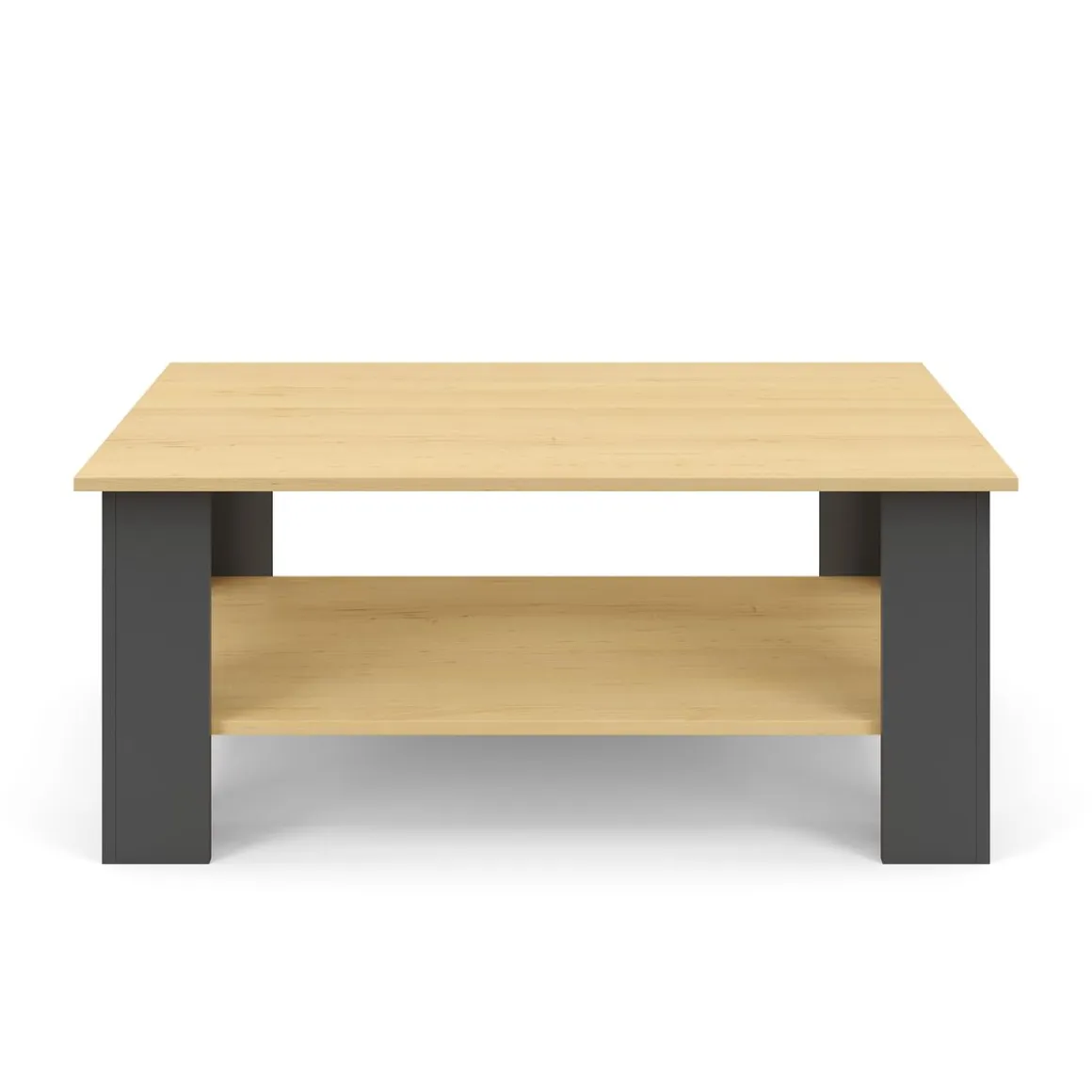 Beistelltisch ZUMMER 100 x 60 x 42 cm hellbraun/anthrazit