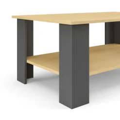 Beistelltisch ZUMMER 100 x 60 x 42 cm hellbraun/anthrazit