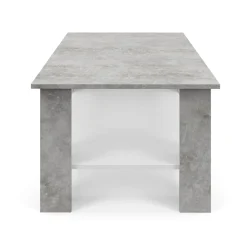 Beistelltisch ZUMMER 100 x 60 x 42 cm hellgrau/weiss