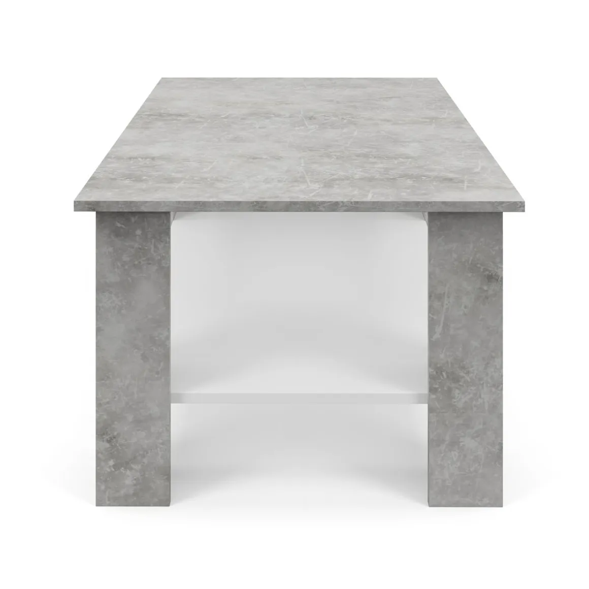 Beistelltisch ZUMMER 100 x 60 x 42 cm hellgrau/weiss