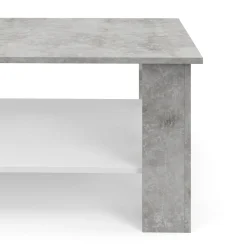 Beistelltisch ZUMMER 100 x 60 x 42 cm hellgrau/weiss