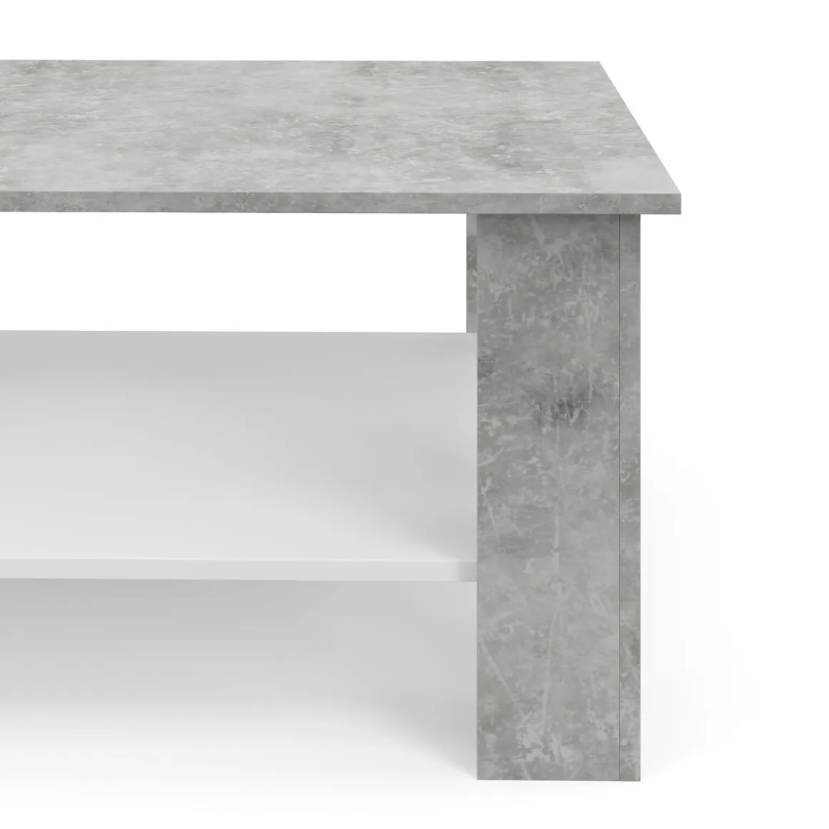 Beistelltisch ZUMMER 100 x 60 x 42 cm hellgrau/weiss