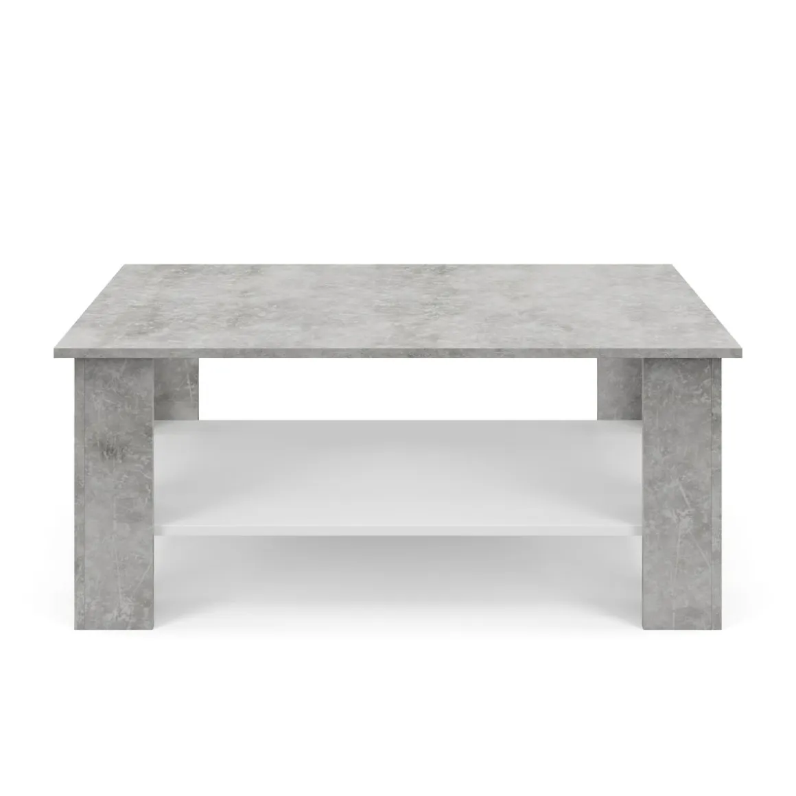 Beistelltisch ZUMMER 100 x 60 x 42 cm hellgrau/weiss