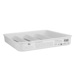 Besteckeinsatz 5 Fächer weiss/grau