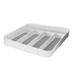 Besteckeinsatz 5 Fächer weiss/grau