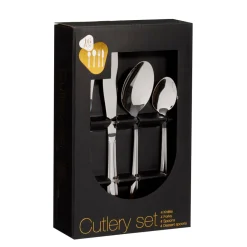 Besteck Set mit Gravur 16-teilig silber