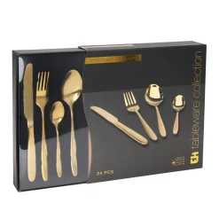 Besteck Set 24-teilig gold
