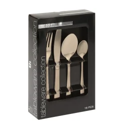 Besteck Set 16-teilig gold matt