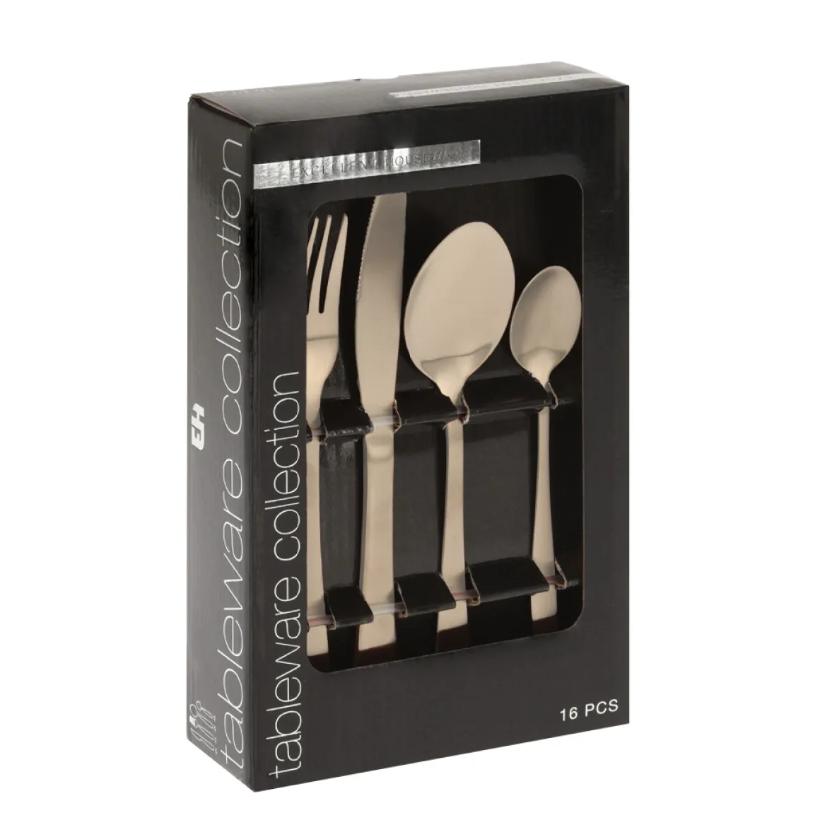 Besteck Set 16-teilig gold matt