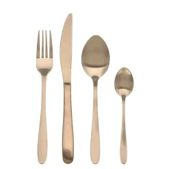 Besteck Set 16-teilig gold matt
