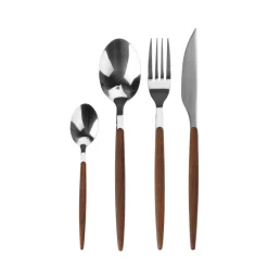 Besteck Set 16-teilig silber/braun | GONSER.CH