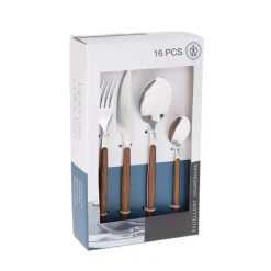 Besteck Set 16-teilig silber/braun | GONSER.CH