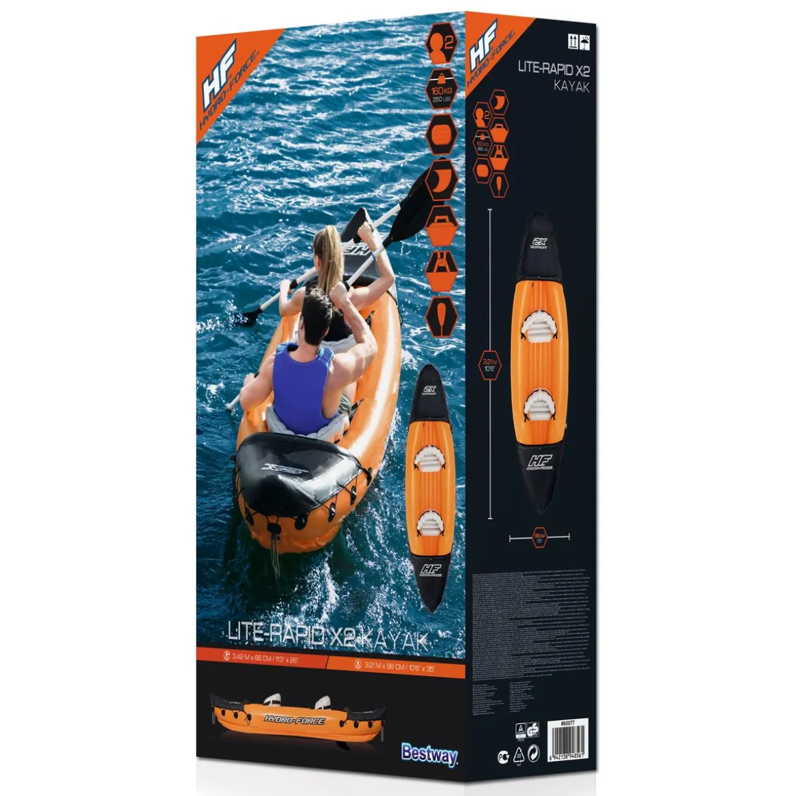 Bestway Doppel-Kajak LITE-RAPID X2 321 cm