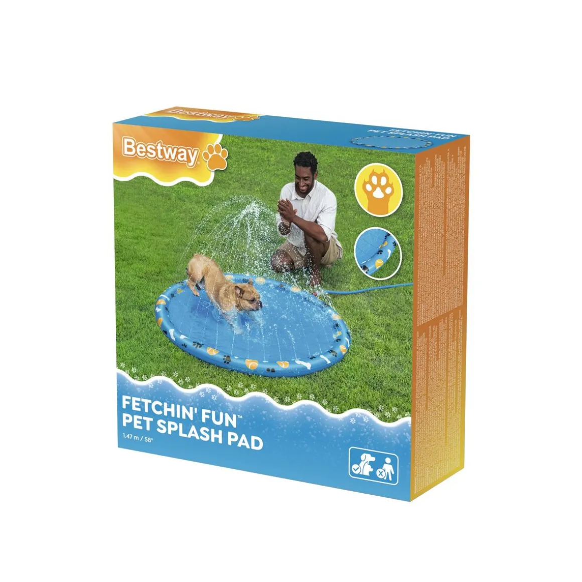 Bestway Hundespielzeug Sprinklermatte Fetchin' Fun 147 cm