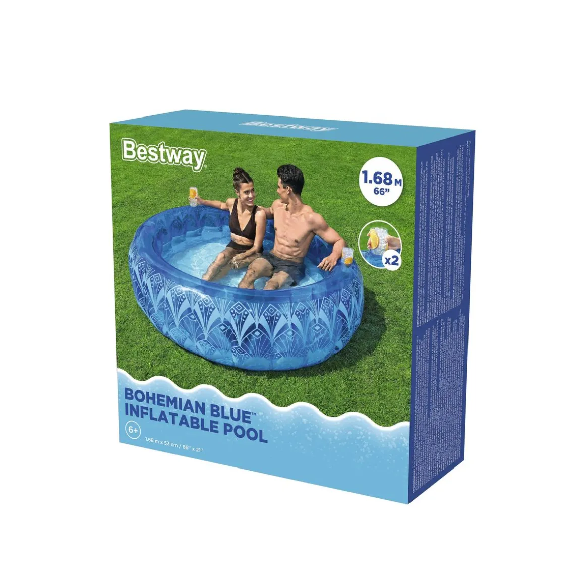 Bestway Kinderpool Bohemian Blue 168 x 53 cm