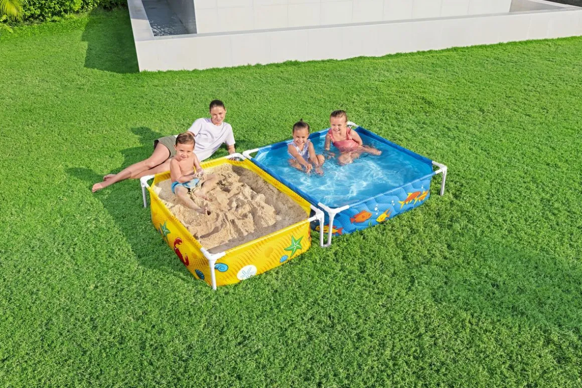 Bestway Kinderpool mit Sandkasten 213 x 122 x 30 cm