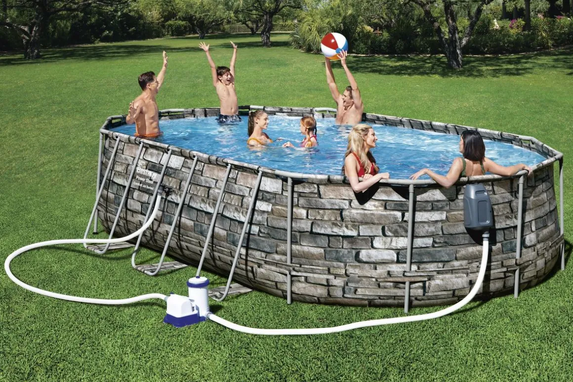 Bestway Pool Comfort Jet Komplett-Set 610 x 366 x 122 cm