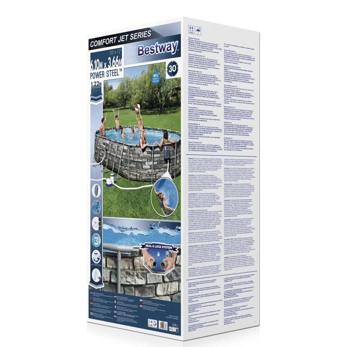 Bestway Pool Comfort Jet Komplett-Set 610 x 366 x 122 cm