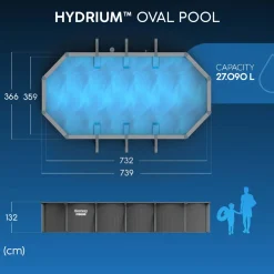 Bestway Pool Hydrium Komplett-Set 732 x 366 x 132 cm