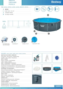 Bestway Pool Hydrium Komplett-Set 488 x 132 cm
