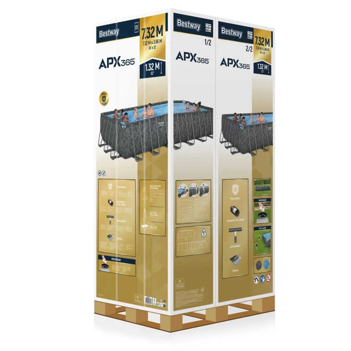 Bestway Pool Komplett-Set APX365 732 x 366 x 132 cm
