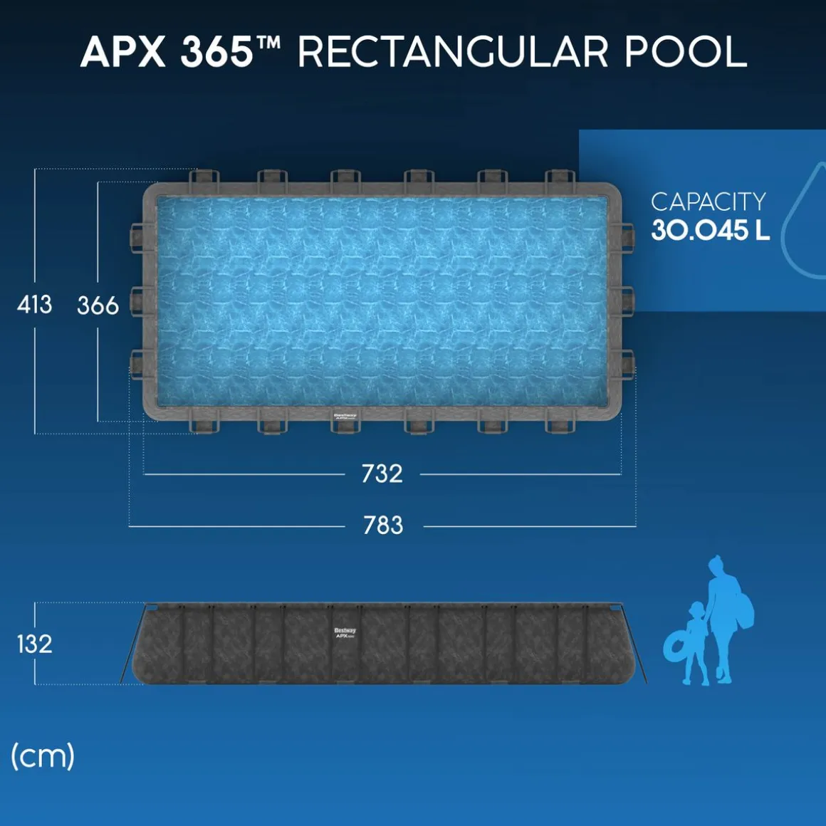 Bestway Pool Komplett-Set APX365 732 x 366 x 132 cm