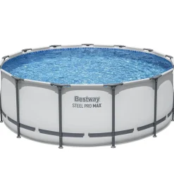Bestway Pool Komplett-Set hellgrau 396 x 122 cm