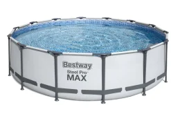 Bestway Pool Komplett-Set hellgrau 427 x 107 cm