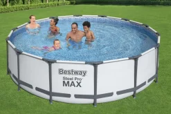 Bestway Pool Komplett-Set hellgrau 427 x 107 cm