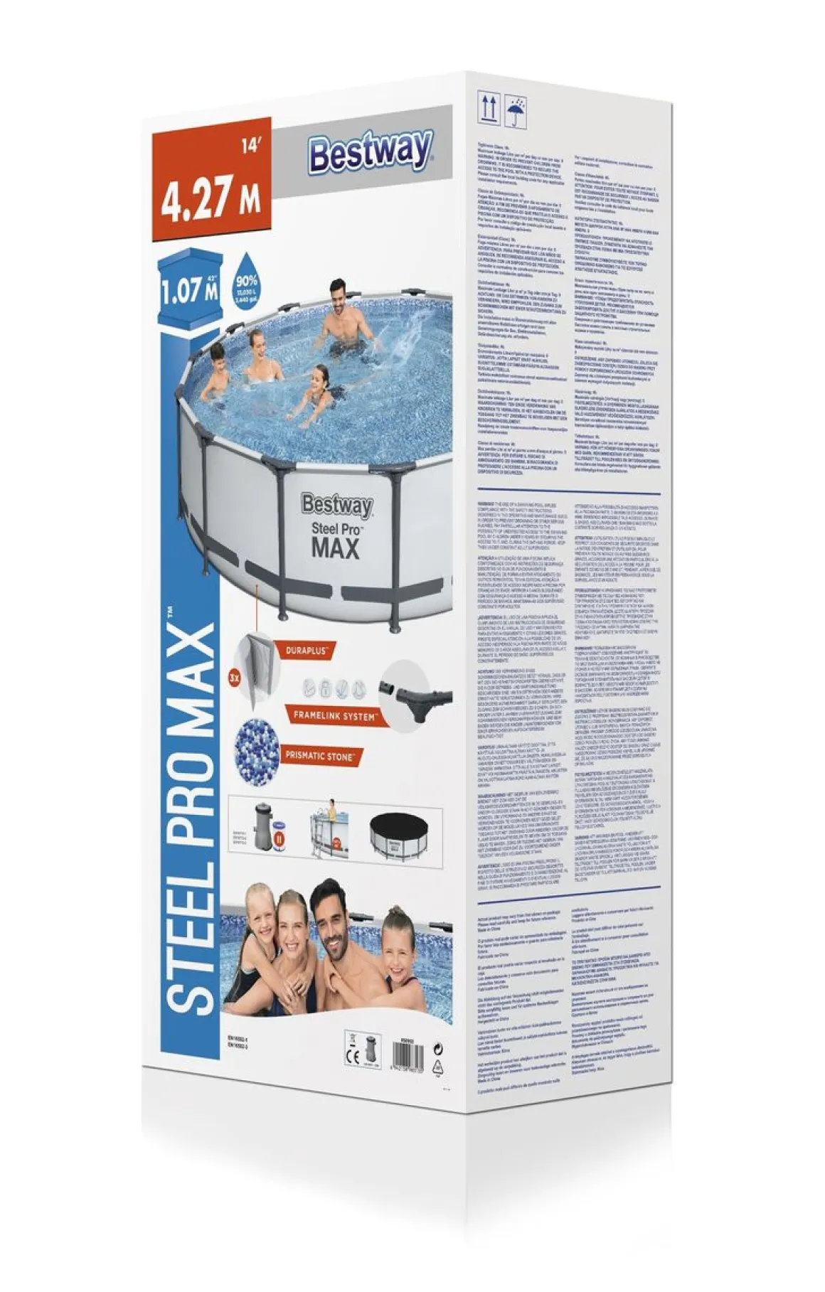 Bestway Pool Komplett-Set hellgrau 427 x 107 cm