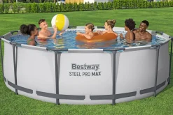Bestway Pool Komplett-Set hellgrau 366 x 122 cm