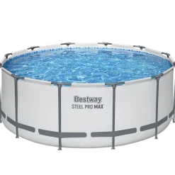 Bestway Pool Komplett-Set hellgrau 366 x 122 cm