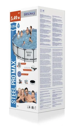 Bestway Pool Komplett-Set hellgrau 549 x 122 cm