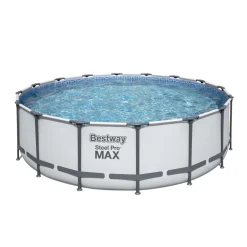 Bestway Pool Komplett-Set hellgrau 488 x 122 cm