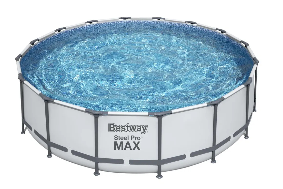 Bestway Pool Komplett-Set hellgrau 488 x 122 cm