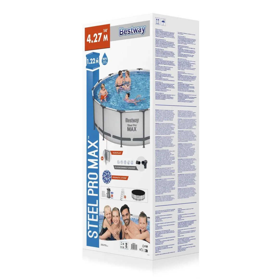 Bestway Pool Komplett-Set hellgrau 427 x 122 cm